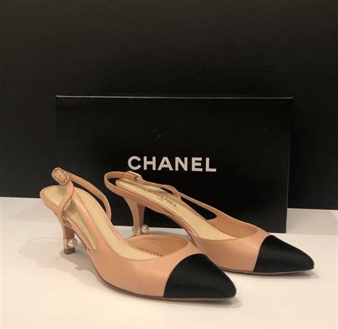 chanel scarpe slingback|vintage Chanel slingback heels.